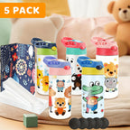 12oz Sublimation Tumblers 5-Pack – Stainless Steel Insulated Blanks with Lids & Straws, Perfect for Weddings, Events, Camping & Custom Projects