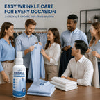 Wrinkle Remover Spray for Clothes 3.38oz, No-Iron Fabric Refresher & Wrinkle Release Spray, Quick Smoothing Clothing Care for Travel, Business, Dress Shirts, Suits & Everyday Fabrics