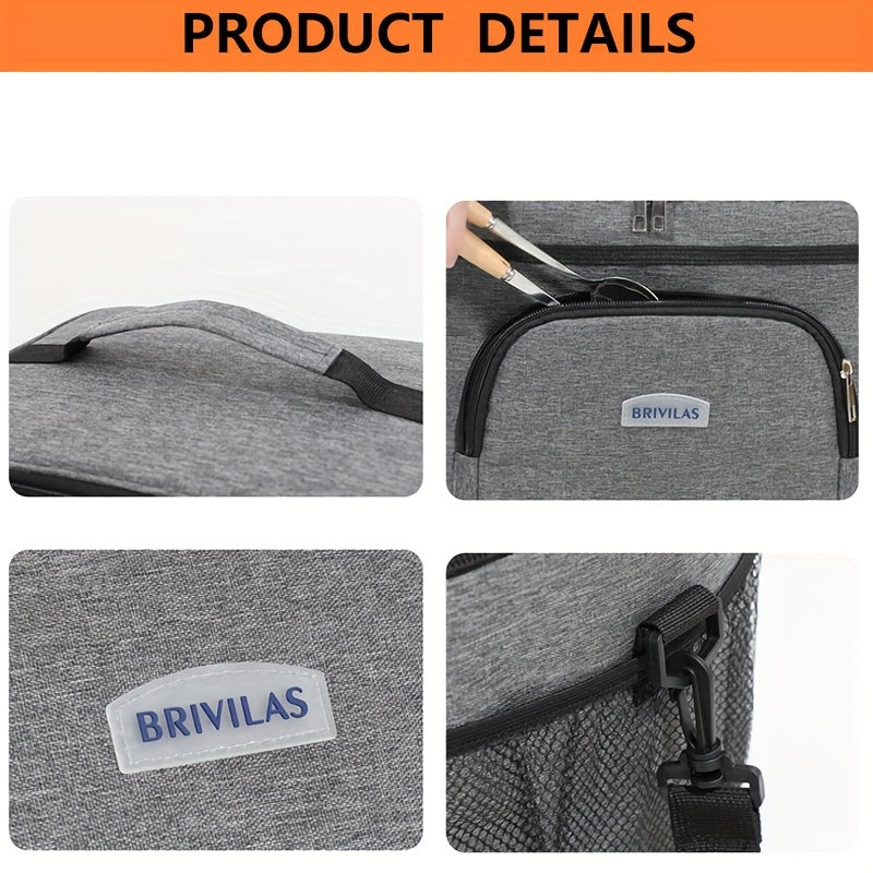 Large Capacity Insulated Lunch Bag Crossbody Shoulder Tote – Reusable Portable Cooler Bag for Work, Picnic, Camping & Travel