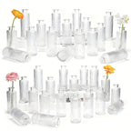 Striped Bud Vases Set of 12 24 36 Modern Mini Clear Flower Vases for Wedding Centerpieces Birthday Anniversary Party Table Decor – Mother's Day Vase Set