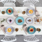 32 Piece White Porcelain Dinnerware Set Embossed Flower Microwave Dishwasher Oven Safe Plates Bowls Service for 8 Wedding Anniversary Gift