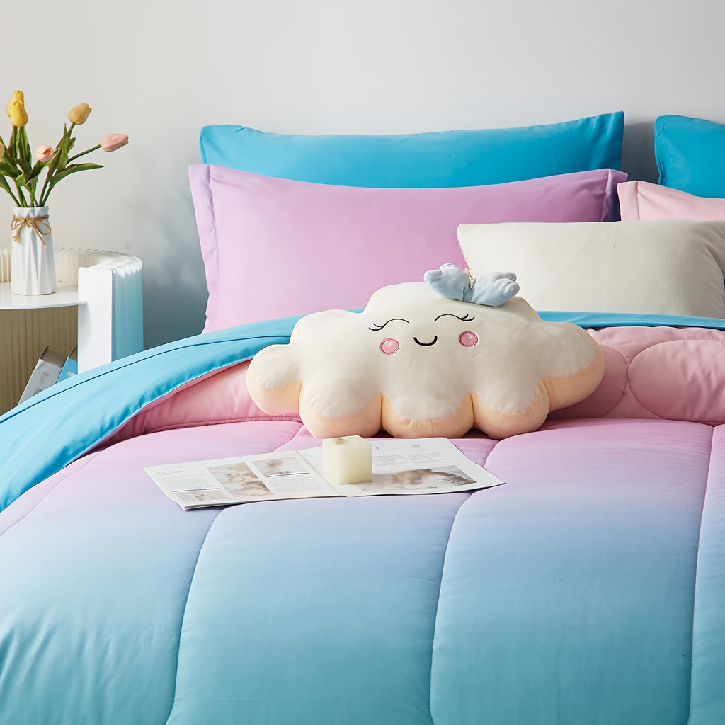 Rainbow Comforter Set – 5/7-Piece Bed in a Bag | Hypoallergenic, All-Season | Twin to King