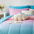 Rainbow Comforter Set – 5/7-Piece Bed in a Bag | Hypoallergenic, All-Season | Twin to King