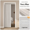 Heavyweight Polyester Door Curtain Panel – No-Drill Sliding Room Divider Screen with Folding Track for Living Room, Bedroom & Doorway, Machine Washable