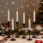 Metal Taper Candle Holders Set Elegant Detachable Base for Wedding Centerpiece Candlelit Dinner Table Decor Home Accent Copper and Black Set of 6 12 36