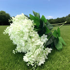 White Hyacinth Artificial Flower Bouquet 35pcs – Realistic Fade-Resistant Faux Flowers for Indoor & Outdoor Weddings, Gardens, Offices & Home Decor, Maintenance-Free Plastic Floral Arrangement, No Container