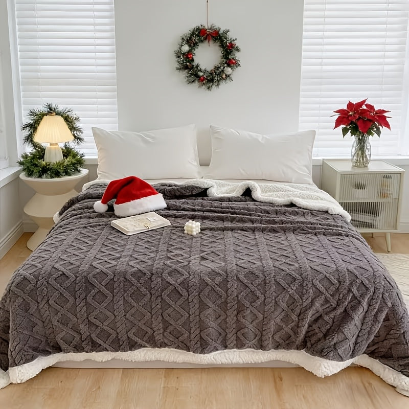 Heavyweight Plush Bedspread Ultra Soft Cozy Bed Cover Machine Washable Decorative Throw for Master Bedroom - 4 Sizes 5 Colors White Light Grey Light Blue Dark Gray Sea Blue
