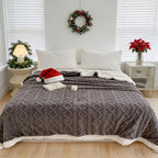 Heavyweight Plush Bedspread Ultra Soft Cozy Bed Cover Machine Washable Decorative Throw for Master Bedroom - 4 Sizes 5 Colors White Light Grey Light Blue Dark Gray Sea Blue