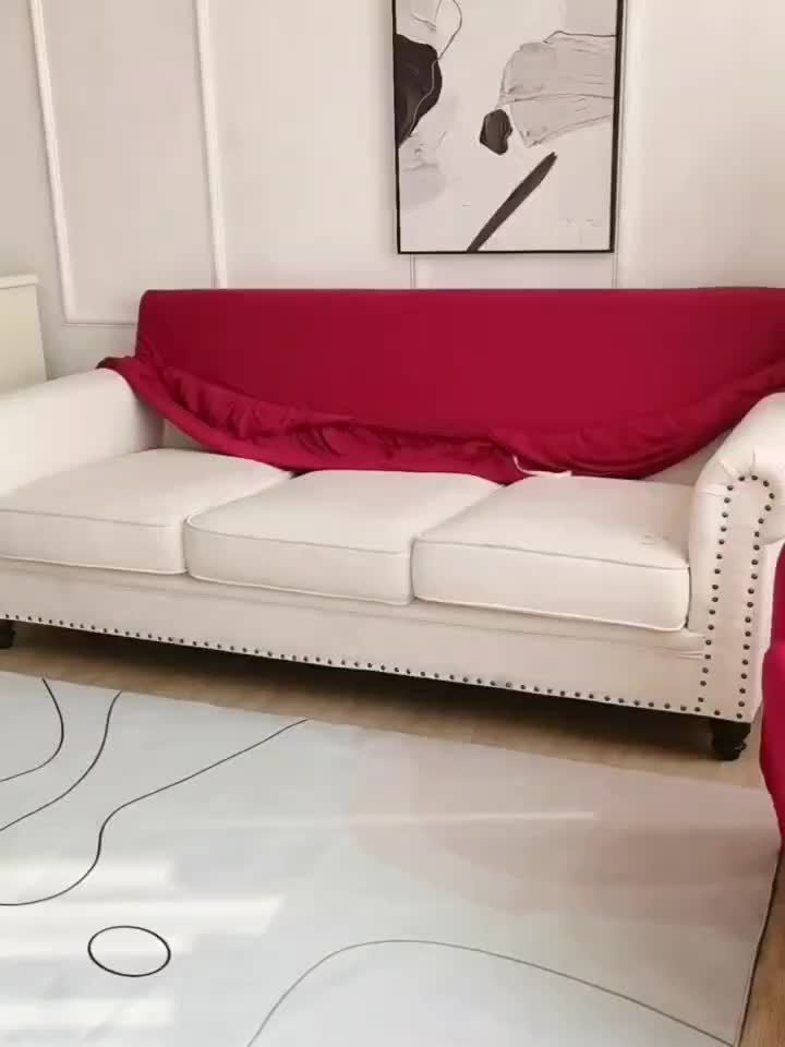 Elastic Anti-Slip Sofa Cover Cat Paw Protection – Stretch Furniture Slipcover for Living Room, Bedroom & Office, Easy Care Fabric Couch Cover (Pillowcase Not Included)