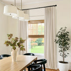 Blackout Curtains for Living Room & Bedroom - 100% Blackout Textured Panels, Thermal Insulated, Rod Pocket & Clip Rings, Multiple Sizes & Colors