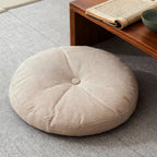 Round Seat Cushion 40x40cm 15cm Thick Firm Futon Meditation Mat Removable Linen Cover Chair Pad for Office Dining Chair Home Decor All Seasons Christmas