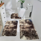 Soft Velvet Bath Rug Set Non-Slip Water Absorbent Machine Washable Bathroom Mat 3 4 5 6 Piece Sets Multiple Colors