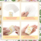 Wedding Tissue Packs 100 Count Happy Tears Pocket Tissues 3-Ply Mini Travel Size for Wedding Favors Welcome Bags Party Ceremony Graduation Guests