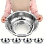 Stainless Steel Mixing Bowl Large 15.75", 304 Stainless Footed Salad Bowl, Rust-Resistant Vegetable & Fruit Washing Basin, Soaking Tub & Dish Pan for Home Kitchen, Easy to Clean, Great Father's Gift