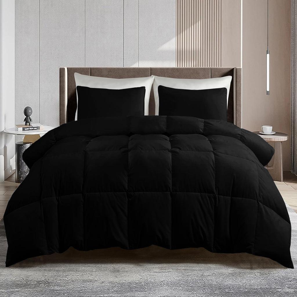 All Season Comforter with Corner Tabs & Box Stitching – Soft Fluffy Lightweight Hotel-Quality Duvet Insert for Twin Queen King, Breathable Year-Round Bedding