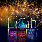 LED Light Up Cups Set of 2 | Water Activated Glowing Wine Glasses Multicolor Flashing Drinkware for Party Bar Easter