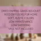 Pampas Grass Bunny Tails Dried Flower Bouquet 125/250pcs, Bohemian Natural Dried Floral Decor for Home, Wedding, Boho Centerpiece, Vase Filler & Farmhouse Arrangement