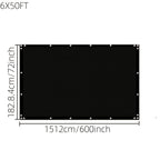 Fence Privacy Screen Multi-Size Heavy Duty HDPE Outdoor Shade Cloth with Cable Zip Ties – 4 5 6 7 8 ft Wide, 15–50 ft Long, Black