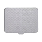 Silicone Dish Drying Mat with Built-In Drain Lip, Large Kitchen Counter Dish Drainer Mat, Easy-Clean 10mm Thick Drainage Pad, Non-Slip & Heat Resistant, Available in Multiple Sizes & Colors