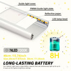 LED Motion Sensor Under Cabinet Lights USB Rechargeable – 3 Color Temperatures Wireless Stick-On Magnetic Night Light for Kitchen Cabinet Closet Wardrobe Cupboard Stairs