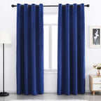 Velvet Curtains 52” Wide – Soft Grommet Thermal Insulated Light Filtering Velvet Window Panels for Bedroom | 2-Panel Set in 14 Colors & 7 Lengths
