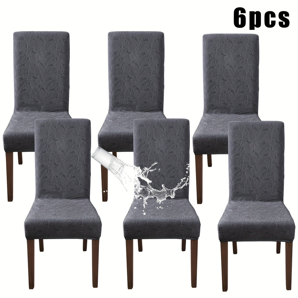Dining Chair Covers 4/6pcs – Plant Print Stretch Parsons Chair Slipcovers 90% Polyester Elastic Band All-in-One Seat & Back Protector, Vintage Elegant Style for Kitchen Wedding Mother's Day Gift