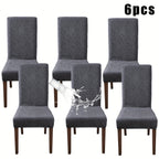 Dining Chair Covers 4/6pcs – Plant Print Stretch Parsons Chair Slipcovers 90% Polyester Elastic Band All-in-One Seat & Back Protector, Vintage Elegant Style for Kitchen Wedding Mother's Day Gift