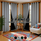 4-Panel 100% Blackout Velvet Curtains – Thermal Insulated, Noise Reducing, Privacy | Living Room & Bedroom | 4 Colors, 6 Sizes | Nuvia Haven