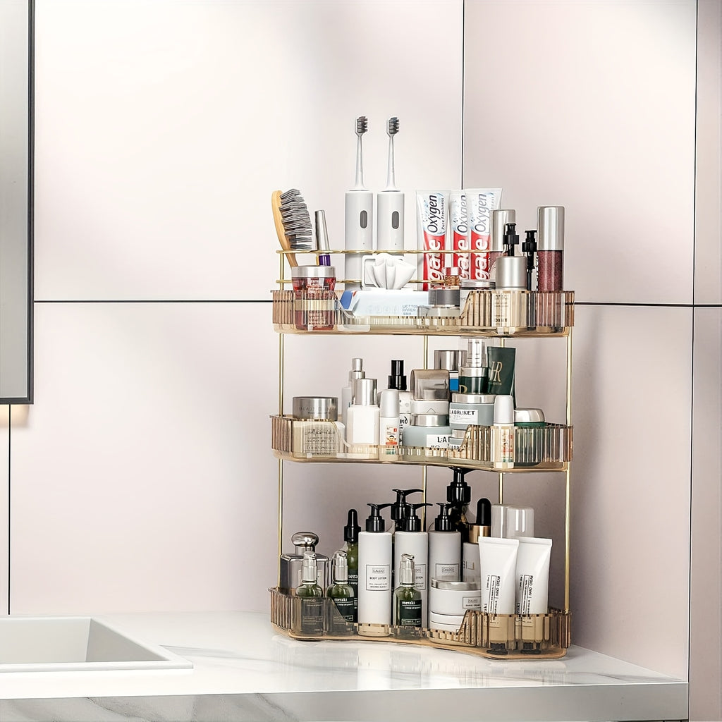 Corner Shower Shelf Bathroom Organizer with 2 or 3 Tiers - Space Saving Corner Storage Rack for Cosmetics, Toothbrush & Toiletries, Lightweight Caddy for Bathroom, Bedroom & Kitchen