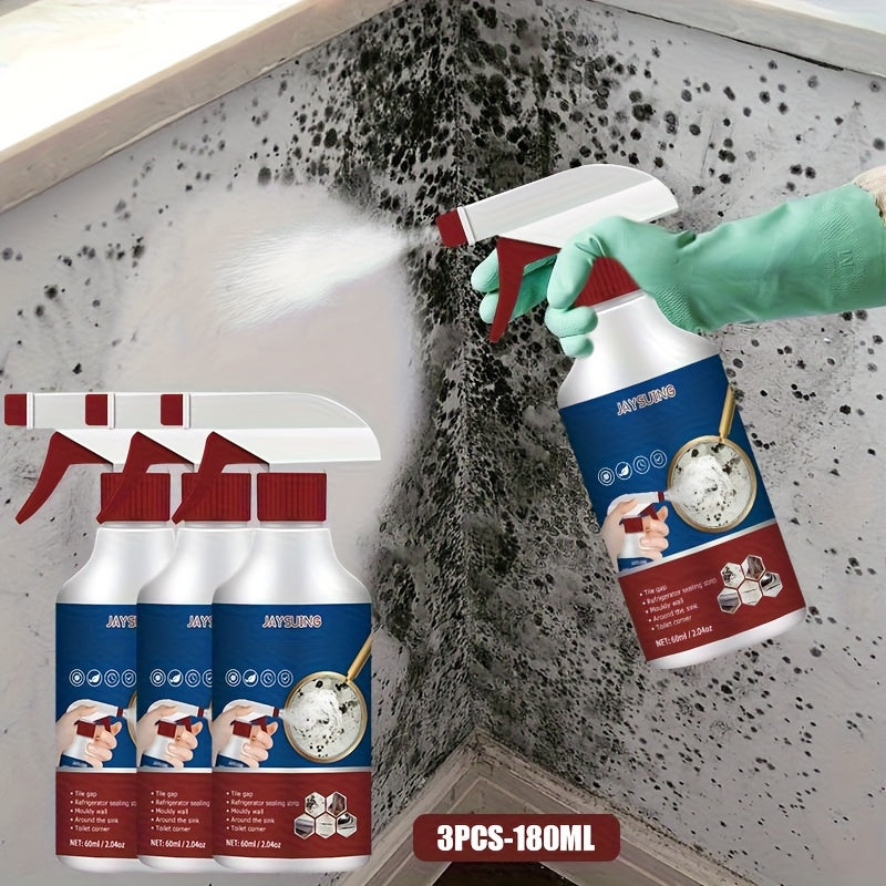 Citric Acid Foam Cleaning Spray 3-Pack 6.09oz Each, Bathroom Tile Wall Cleaner Foam Spray for Ceramic Surfaces, Multi-Surface Deep Cleaning Foam for Shower Grout Tub and Kitchen Tile