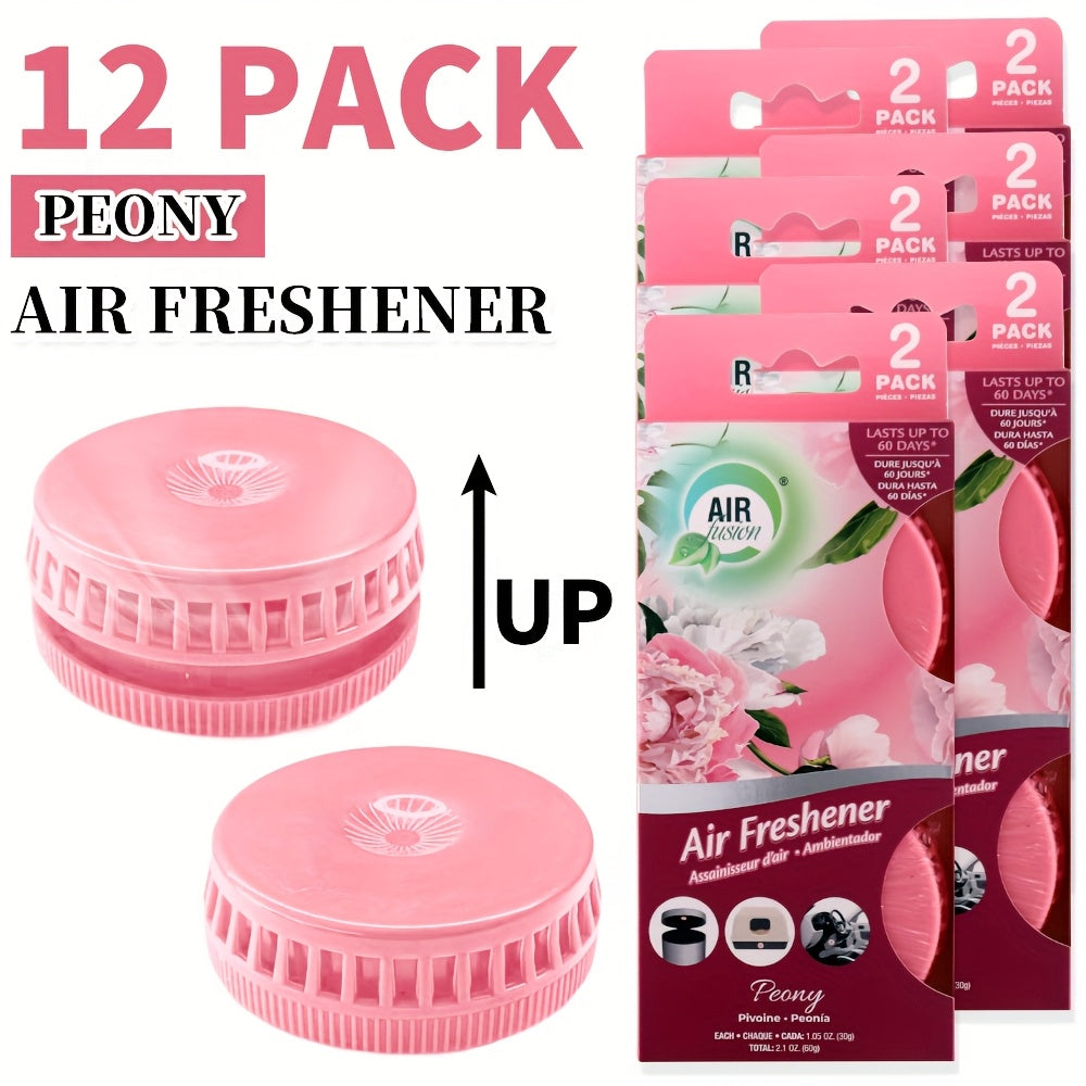 Air Freshener Odor Eliminator 4-Pack and 12-Pack Lasts Up to 30 Days Each for Bathroom Kitchen Garbage Can Cat Litter Box Car 6 Scents Lavender Lemon Paeonia