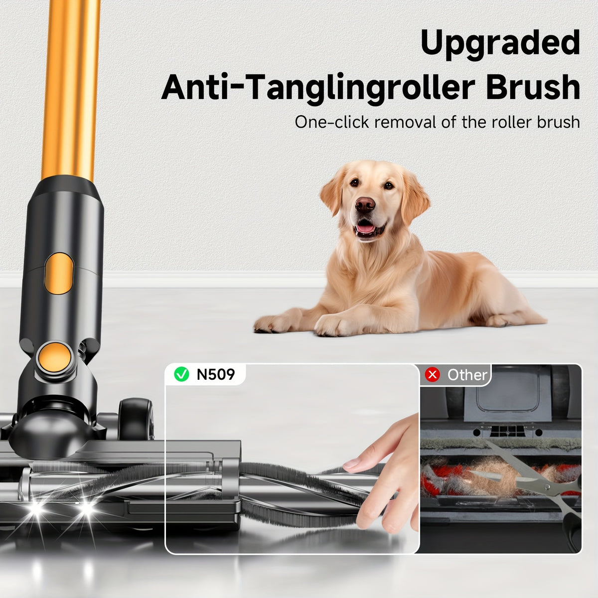 30-60Kpa Stick Vacuum Cleaner Cordless & Corded 55Min Runtime Anti-Tangle Lightweight Handheld for Hardwood Floor Carpet Pet Hair 5 Colors