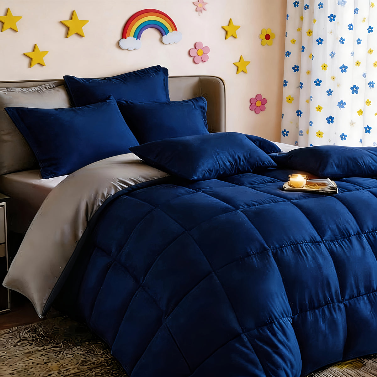 Comforter Set 3pcs 5pcs 7pcs - Extra Thick Warm Bedding Set with Sheet Sets & Pillowshams, Full Queen King Size, Machine Washable, Halloween Themed Kids Room Decor