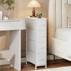Narrow Dresser with 4 Drawers – Slim Storage Organizer Chest with Removable Fabric Drawers for Bedroom, Bathroom, Closet & Laundry