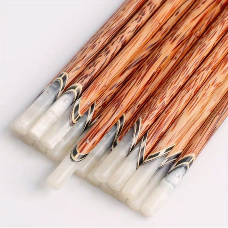 Coconut Wood Chopsticks 5 Pairs Vietnamese Handmade Natural Shell Inlay Anti-Slip Anti-Mold 9.84 Inch Reusable Wooden Chopstick Set for Dining Hotel Home Gift