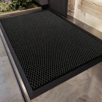 Heavy-Duty All-Weather Scraper Door Mat Non-Slip – Mud & Dirt Scraping Entrance Rug for Entryway, Patio, Garage & High-Traffic Areas, 3 Sizes, Deep Grey & Black