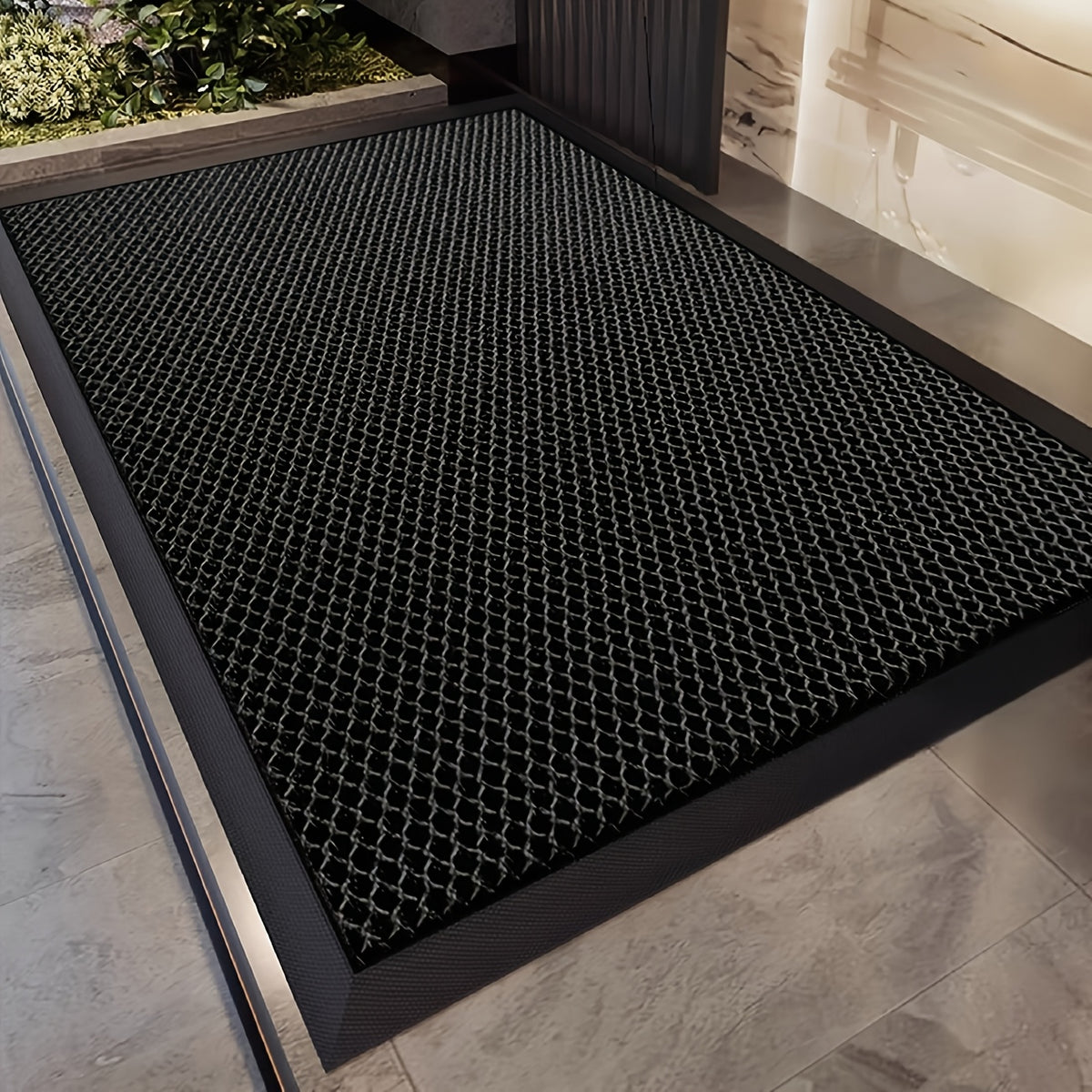 Heavy-Duty All-Weather Scraper Door Mat Non-Slip – Mud & Dirt Scraping Entrance Rug for Entryway, Patio, Garage & High-Traffic Areas, 3 Sizes, Deep Grey & Black