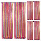 Sequin Curtains Backdrop 4 & 6 Panels 2x8FT - Shimmer Glitter Party Backdrop Curtain for Wedding Birthday Bachelorette Photo Booth, 25 Colors Reusable Event Decoration