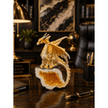 Dragon Crystal Cave Figurine 5.5" Decorative Resin Statue – Unique Dragon Sculpture for Home, Office & Bookshelf Decor