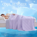 Cooling Blanket for Hot Sleepers Dual-Sided Soft Lightweight Reversible Summer Throw Machine Washable Multipurpose Bedding Travel Lounging Purple Green Blue Pink Sky Blue 39x59 59x79 79x91 Inch