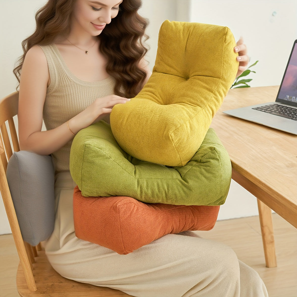 Lumbar Support Pillow Adjustable Back Cushion for Office Chair, Home, Travel & Student Dormitory – Machine Washable Ergonomic Lumbar Pillow Gift