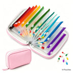Weekly Pill Organizer Bag Set – 14 Color-Coded Waterproof Zipper Bags Reusable Travel Medicine Storage for Vitamins Fish Oil Daily Supplements