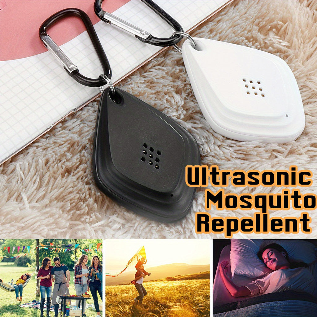 Portable Ultrasonic Mosquito Repellent USB Rechargeable - Soundwave Insect Repeller for Mosquitoes Fleas Ticks Camping Picnic Sports Home Indoor Outdoor Pest Control Device
