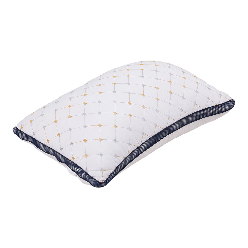 Down Alternative Bed Pillows 2 Pack – Microfiber Fill Neck & Shoulder Pain Relief, Bounce-Back Support, Breathable Mesh, for Side Back Stomach Sleepers, Non-Collapsing Sleep Pillow, 29x19 Inch