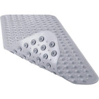 Foldable Non-Slip Shower Mat PVC Bathtub Mat with Suction Cups – 27.56x15.75 Inch, Compact & Easy to Store, Black Bathroom Safety Mat