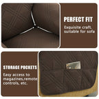T-Cushion Armchair Cover Anti-Slip Double-Sided Design, Machine Washable Elastic Band Closure Chair Slipcover, Pet-Friendly All-Season Furniture Protector, Available in Small & Large – 8 Colors