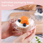 Cupcake Boxes with Dome Lids 80pcs Individual Clear Plastic Cupcake Containers Single Cupcake Holder for Muffins Pastries - Bakery Packaging for Party Picnic Restaurant Mother's Day Gifts, 50/80 Pack