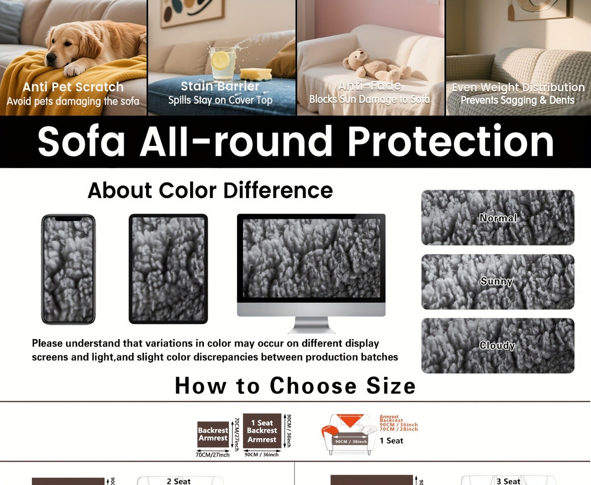 Bohemian Plush Sofa Cushion Cover Christmas Decorative Non-Slip Machine Washable Pet-Friendly All-Season Pillow Cover for Living Room Bedroom Office Home Decor