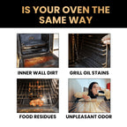 Oven & Stove Foam Cleaner Spray – Powerful Degreaser Removes Stubborn Grease & Baked-On Stains from Ovens, Grills, Stovetops & Metal Surfaces – Gentle Formula with Citric Acid, Kitchen Cleaning Essentials