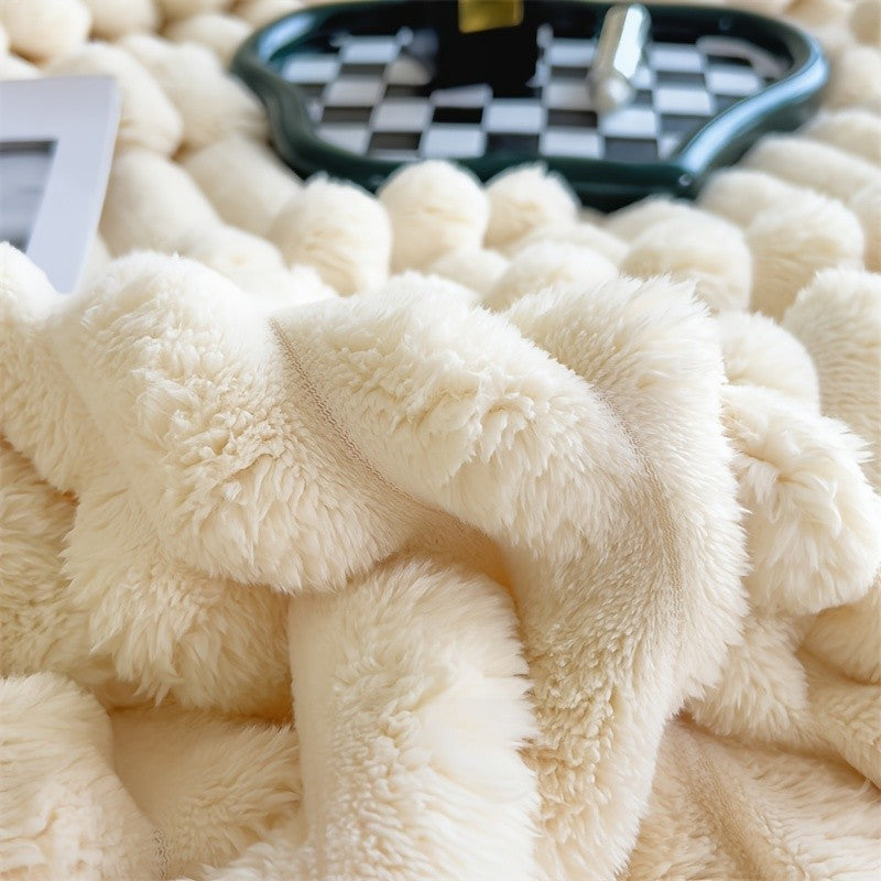 Soft Plush Throw Blanket – Thick Warm Fuzzy Cozy Blanket for Couch, Bed, Office & Travel | 4 Sizes, 4 Colors | Great for Gifts & Room Decor